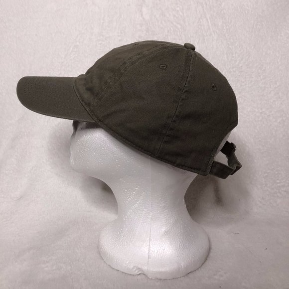 Army Green Embroidered Happy Camper Baseball Hat - Picture 3 of 4